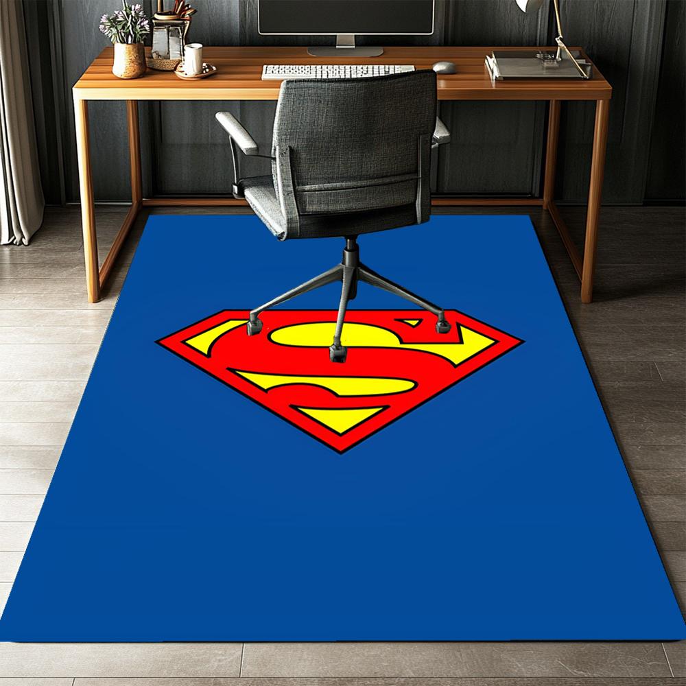 SUPERMAN Printed Carpet Rug for Office Chair Living Room Bedroom Kitchen Room Decor Gifts