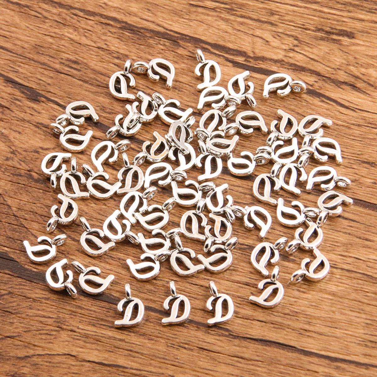 

Antique Silver English Alphabet Charms for DIY Jewelry & Accessories