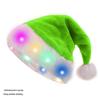 Adult All-Glow Christmas Hat with Lights - Plush Trim Holiday Party Decoration