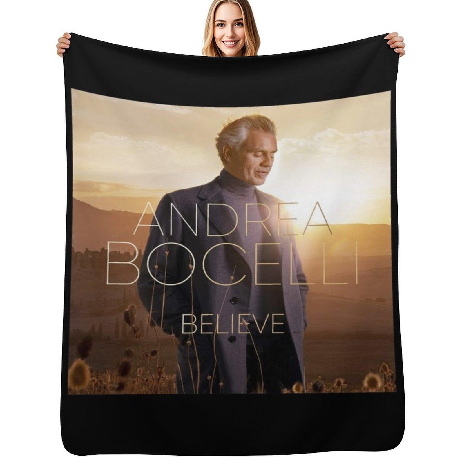 Andrea Bocelli Throw Blanket Decorative Soft Throw Blanket for Couch Sofa Size: 75*100cm, Weight: 230 GSM