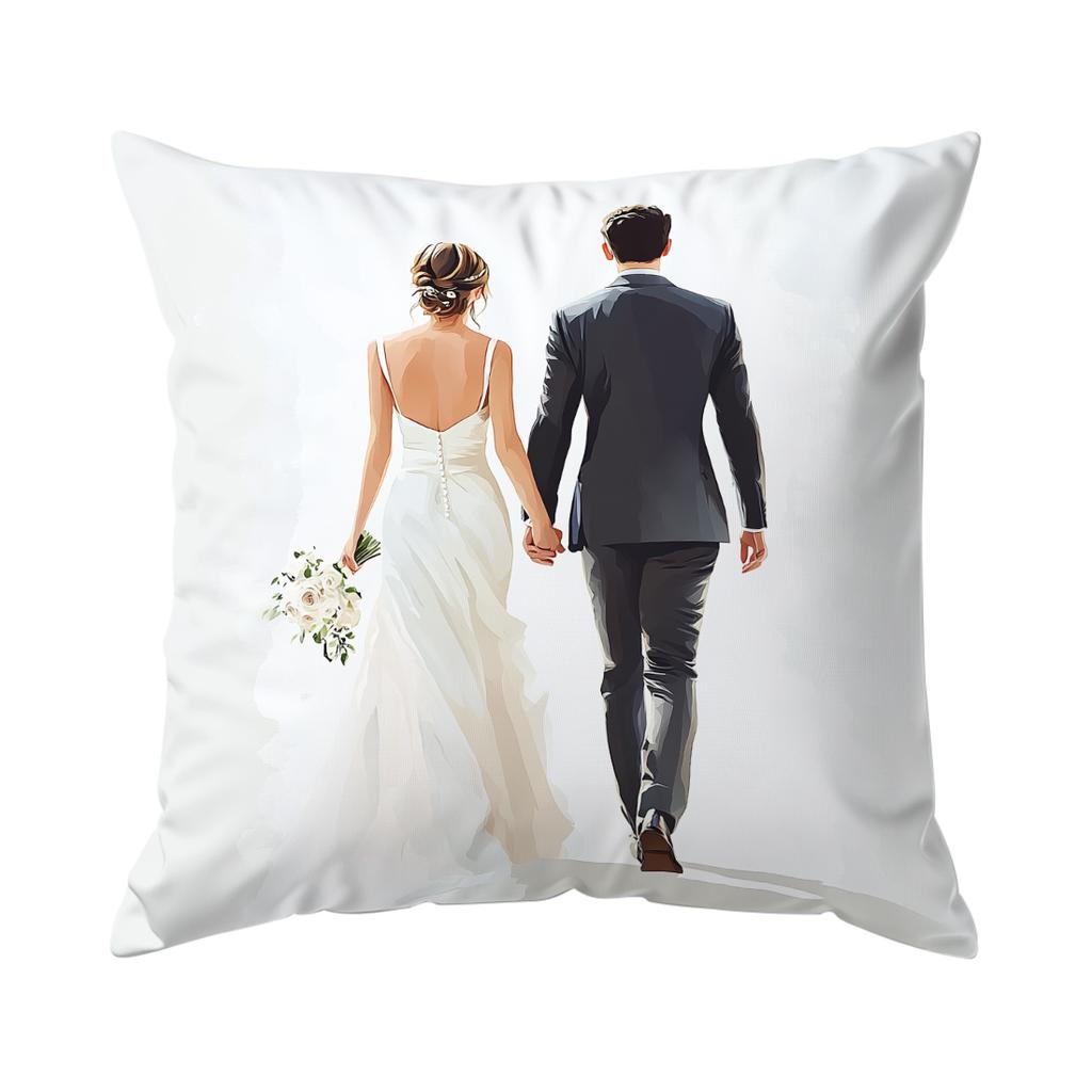 4pcs Setwedding Anniversary Gift Cushions Pillowcase Polyester Cushion Cover Throw Pillow Pillowcover Home Car Sofa Decor
