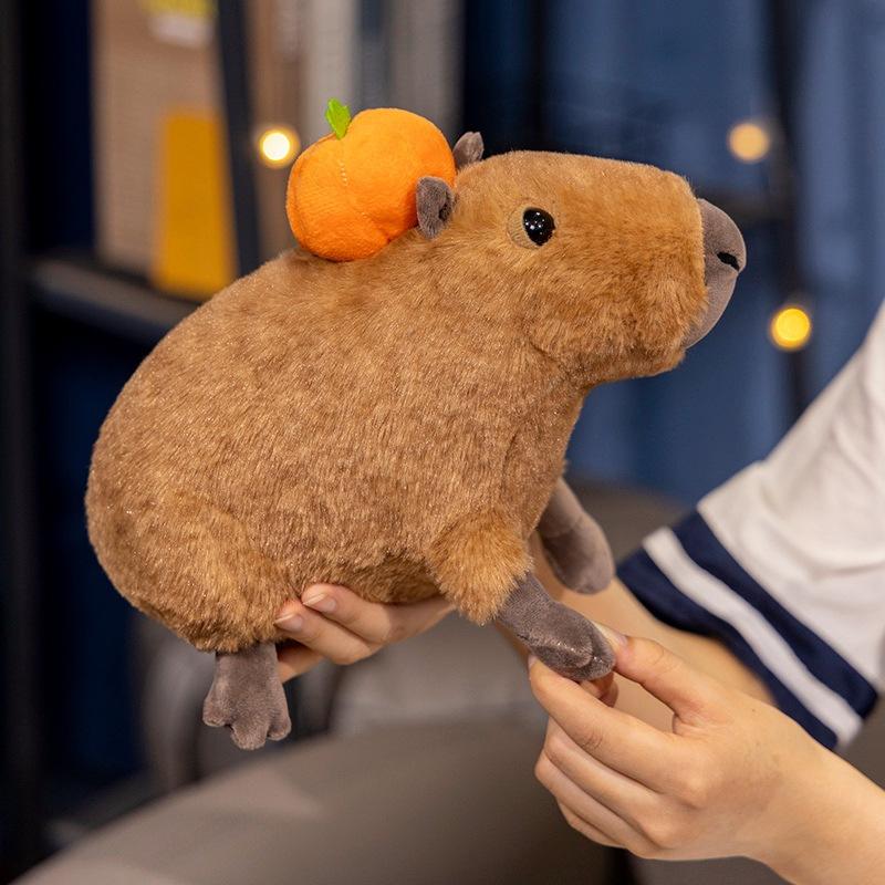 Simulated Buddhist Capibara Capybara Plush Doll Toy Halloween Pumpkin Capybara Doll