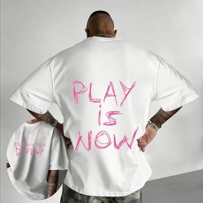 Ed Sheeran Play Is Now Album 2025 Print T-shirt for Men and Women Harajuku Clothing Summer Print 100% Pure Cotton T-shirt