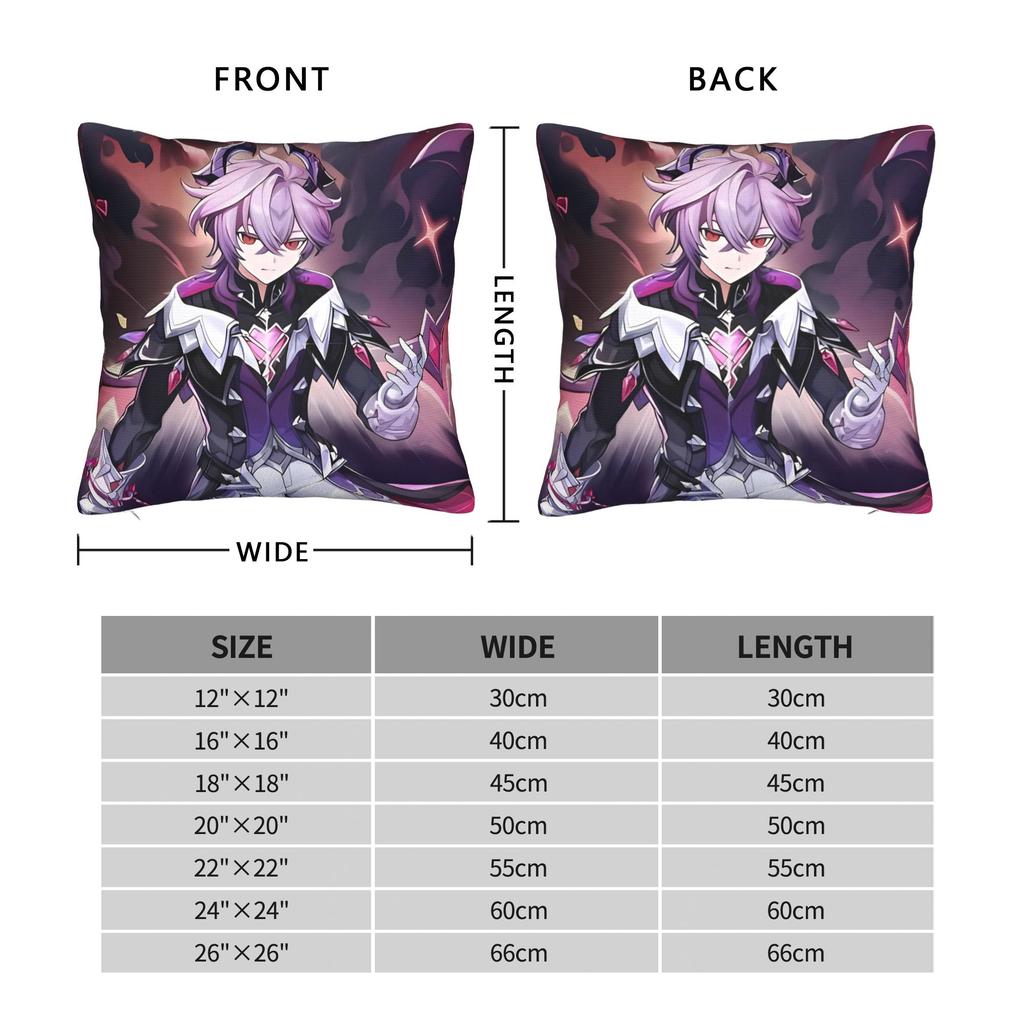 Genshin Impact Durin Game Pillowcase Printing Polyester Cushion Cover Decorations Pillow Case Cover Living Room Zippered 40X40Cm