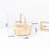 Willow Woven Princess Handbag: Floral Basket, Wedding Gift, and Pastoral Flower Arrangement Souvenir