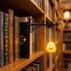 Metal Bookshelf Lantern Light Warm Yellow Bookshelf Ghost Light Library Reading Lamp  Reading