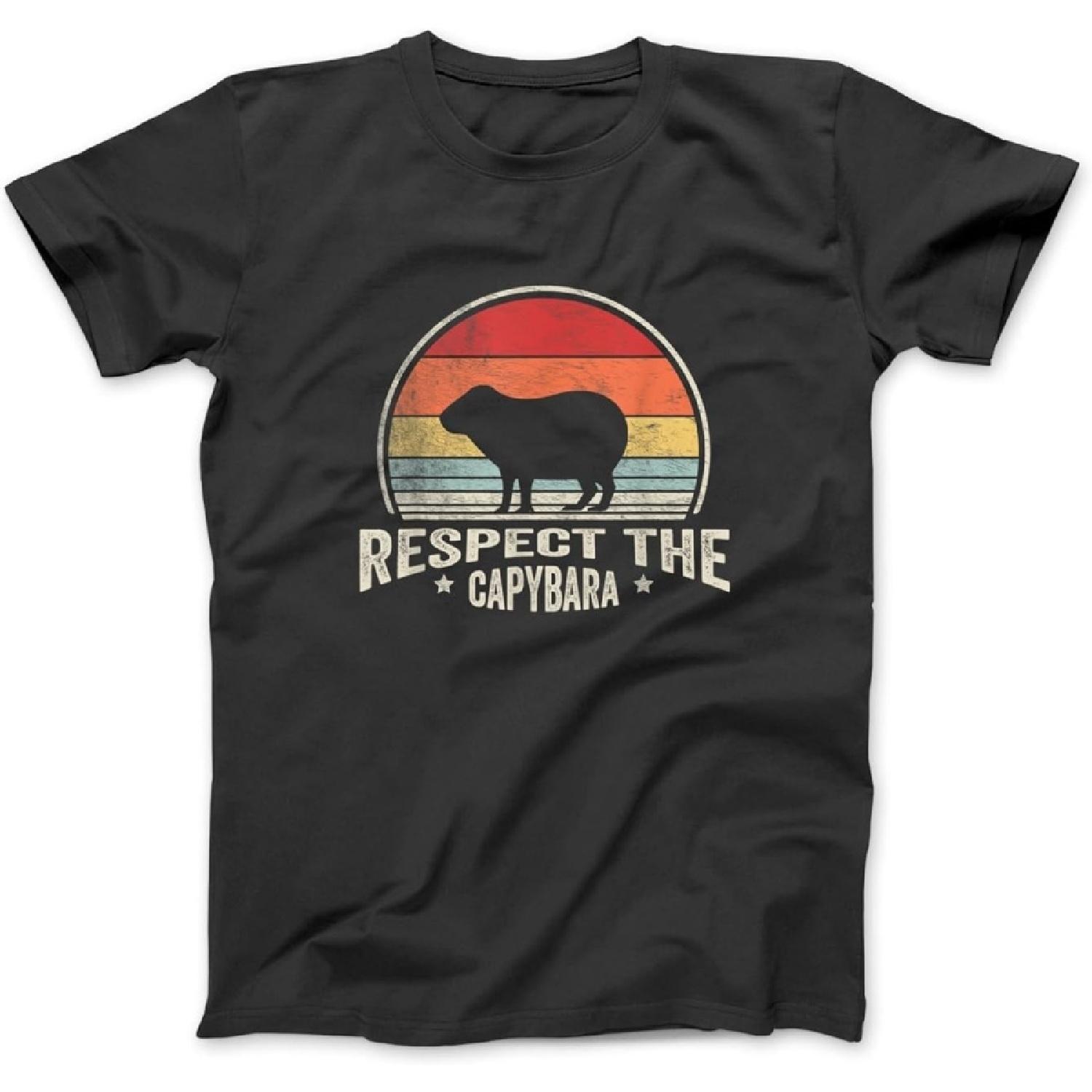 Vintage Retro Capybara Shirt Funny Capybara T-Shirt Sweatshirt Hoodie for Men Women Kids Made in Canada Black XXXXXL разноцветный