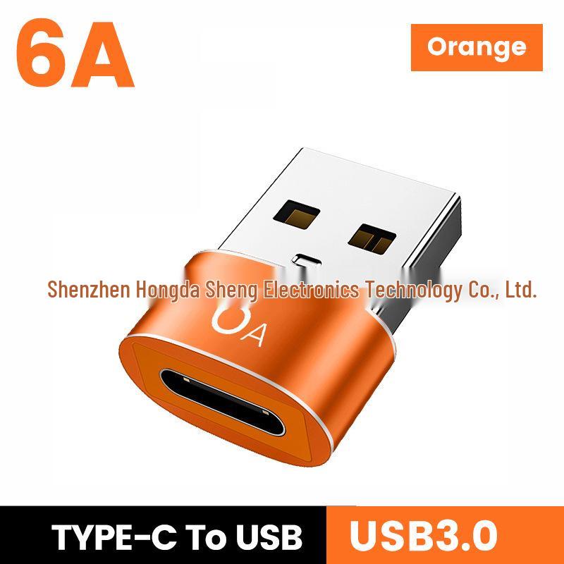 USB To Type-C Male To Female Charger, 6A Mobile Phone Adapter & USB-C Port Converter