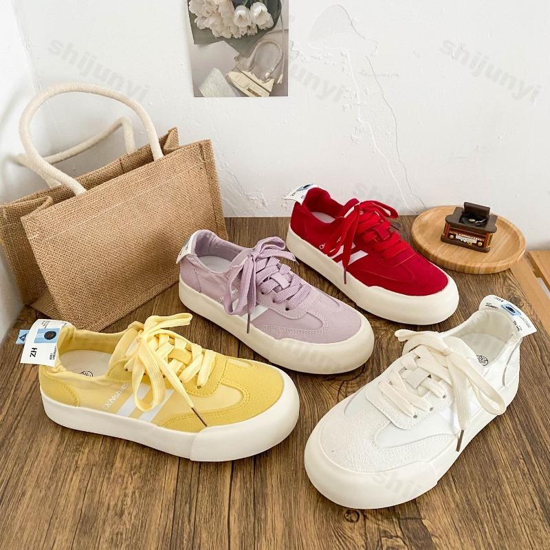 Fashion Sneakers Women Shoes Soft Sole Anti Slip Casual Student Lace Up Outdoor 2025 Running Skateboarding Shoe Fashion Vulcanized Shoes