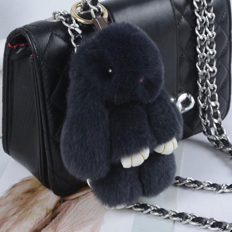 14cm Niedlicher Plüschhase Schlüsselanhänger Damen Pelz Bommel Engel Hase Schlüsselring Hase Pompom Plüschtiere Spielzeug Mädchen Tasche Autoschlüssel Anhänger