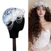 Graceful Lace Meshes Hat Romantics Hollows Flower Lace Hat Vintage Lace Hat for Weddings and Banquets