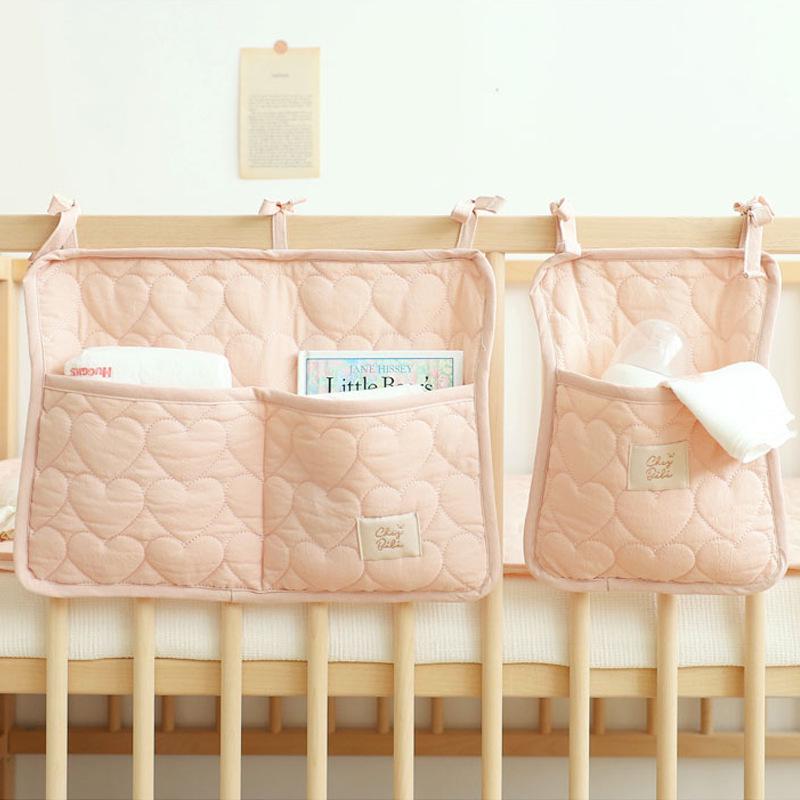 Korean Baby Crib & Stroller Hanging Storage Bag for Diapers, Bottles, and Toys