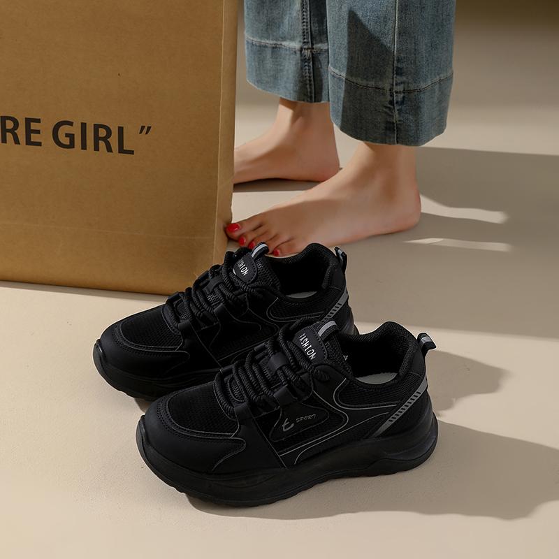 Fashion CRLAYDK Women's Sneakers Casual Leather Tennis Lightweight Chunky Fashion Shoes Walking Footwear Running Sports Trainers