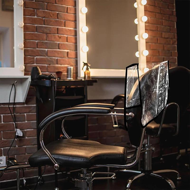 1Pcs Salon Beauty Chair Back Cover Plastic Pvc Transparent Waterproof Barber Chair Back Cover Hairdressing Styling Barbershop