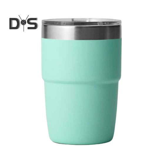 

6/8 унций термокружка из нержавеющей стали с керамической подкладкой для кофе эспрессо, складная портативная дорожная термокружка зелёный