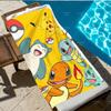 Pokemon Cartoon Beach Towel, Soft Absorbent Quick Dry Bath Towel, Cute Pikachu Charmander Print Swim Towel, Kids Gift, Flat Prin
