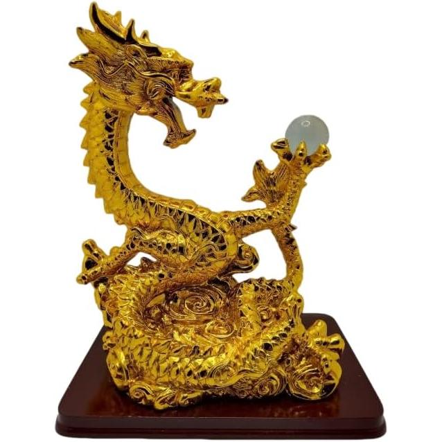 Mode Dela Casa Good Luck Rising Dragon Figurine Rising Dragon Good Luck Blessing Rising Dragon Gyokuryu comes with a natural tiger eye stone