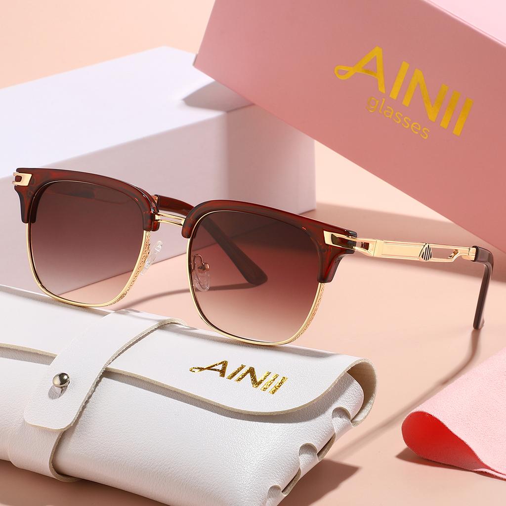 European and American Men's and Women's Fashionable Retro Sunglasses with Multiple Colors, Versatile for Summer Sun Shading and