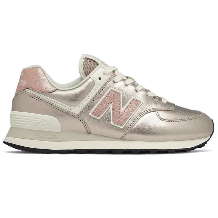 New Balance Nb 574 Retro Comfortable Fabric Synthetic Leather Low Top Marathon Running Shoes Women Sneaker Rose-Gold WL574PM2