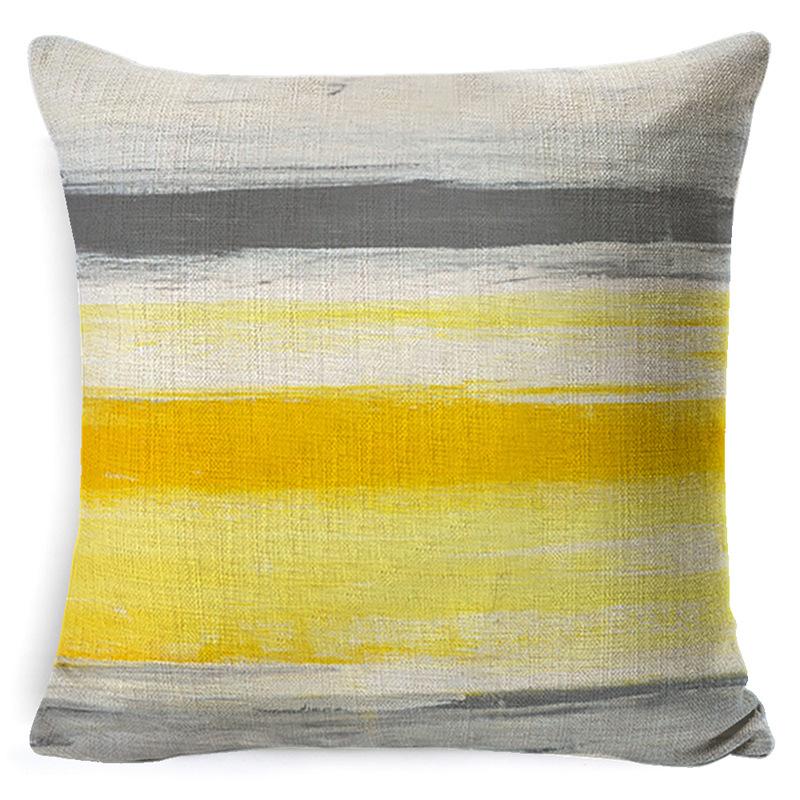 Heimdeko Kissen Kissenbezug Neu Türkis und Orange Abstrakte Kunst Malerei Wurfkissenbezug