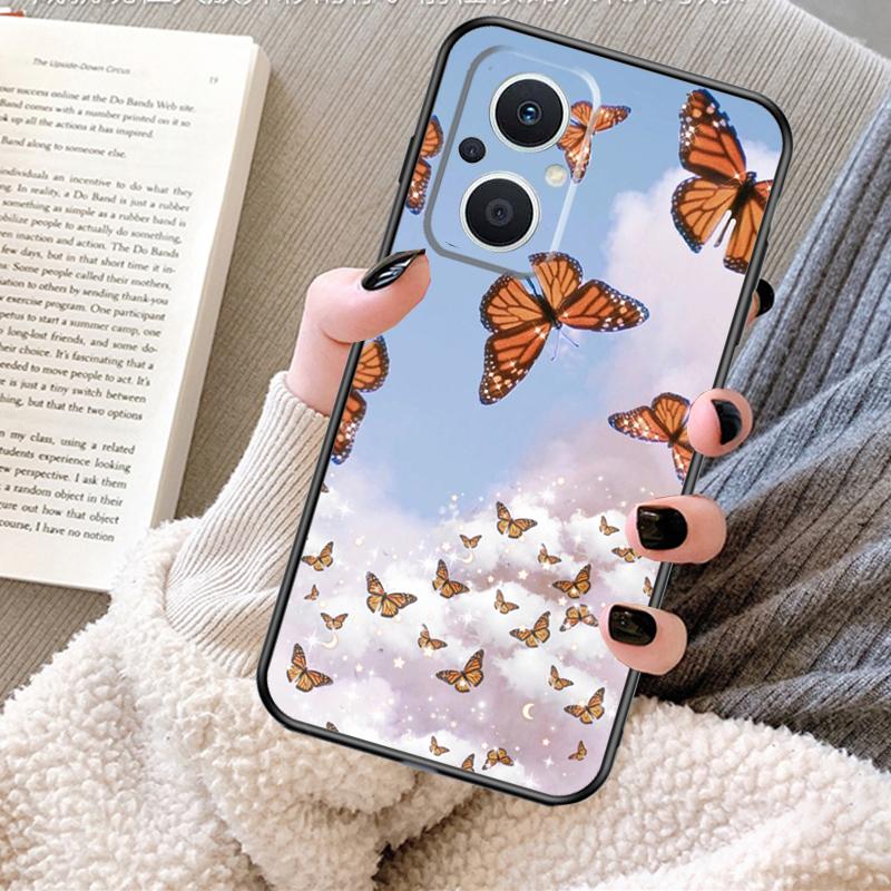 

Cute Aesthetic Butterfly Case For OPPO Reno 13 13F 12 11 F 8T 7 8 10 Pro OPPO Find X8 Pro X6 X3 X5 Lite Cover Fundas OPPO Reno7 4G