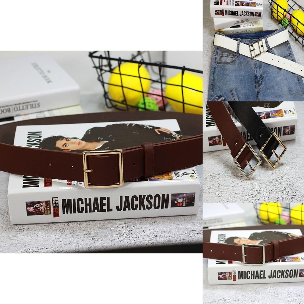 Simple Solid Color Metal Square Buckle Decoration Women Casual Wide Belt For Everyday