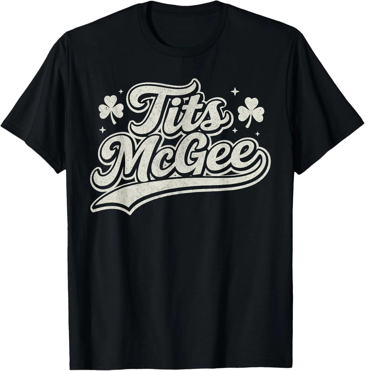 

Funny St. Paddy s Patrick s Day Joke Tits Shenanigans T-Shirt 4XL