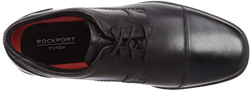 Rockport Taylor Waterproof Cap Toe Business Shoes, Men's, Black, 25.0 cm Wide