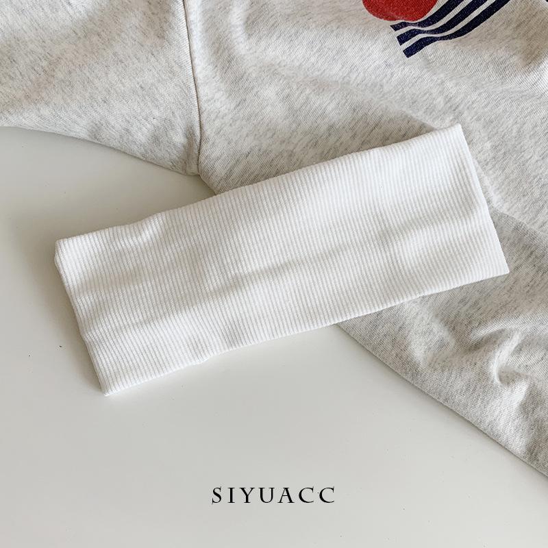 

Женская белая эластичная спортивная повязка на голову NewJeans - Простая, универсальная, вязаная