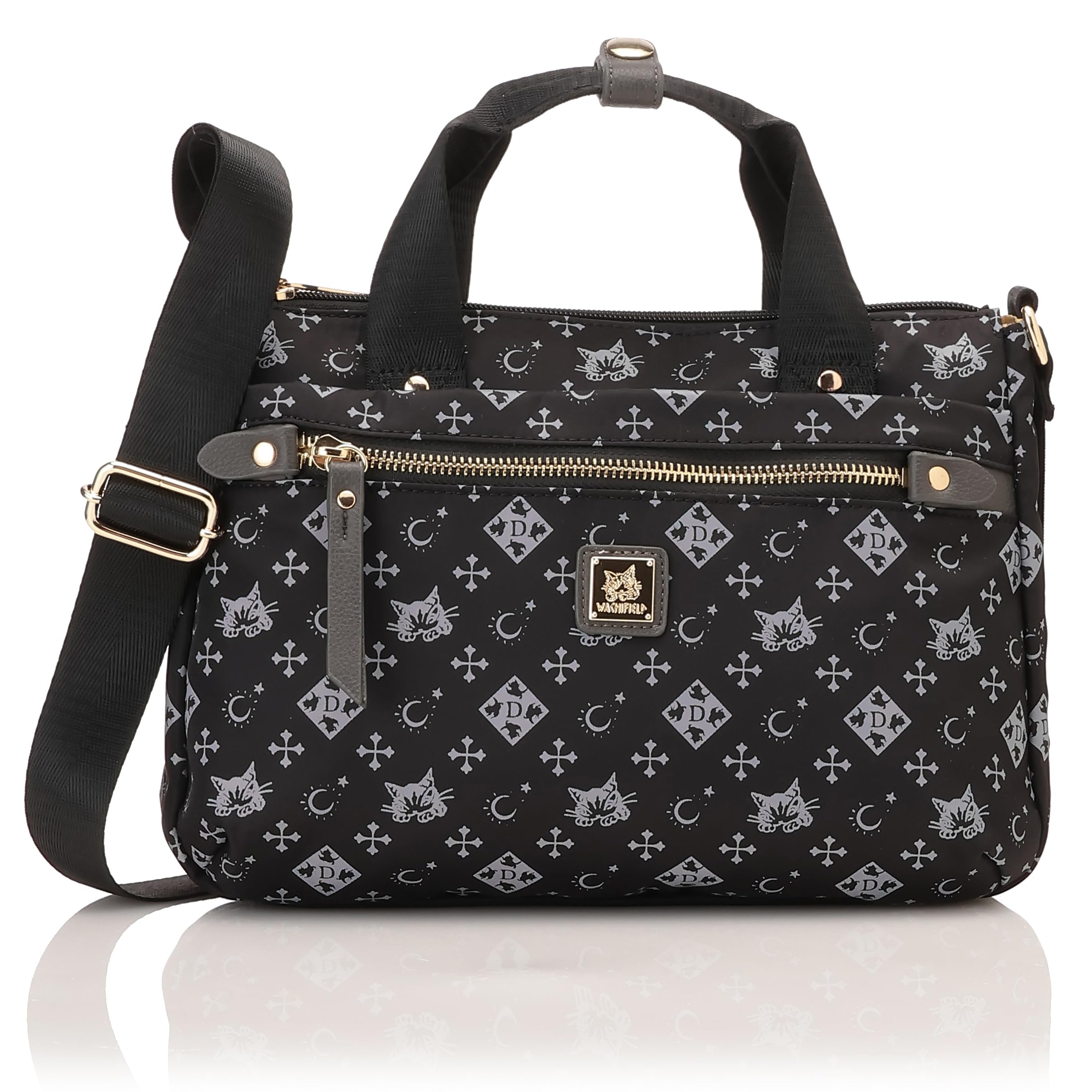 

Сумка-тоут Dayan the Cat Сумка через плечо Легкая Водоотталкивающая Сумка для товаров Dayan Cat Сумка-тоут Сумка через плечо Черная [Wachifield] 2-сторонняя Женская WTSK-04 2-сторонняя & чёрный