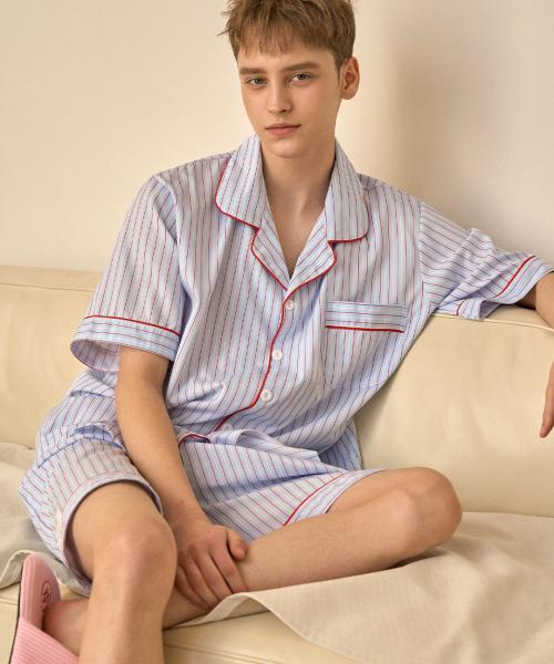 [Dossy] Silkfit Chloe Kurzarm Partner-Pyjamaset [Versand aus Korea] 100% Original