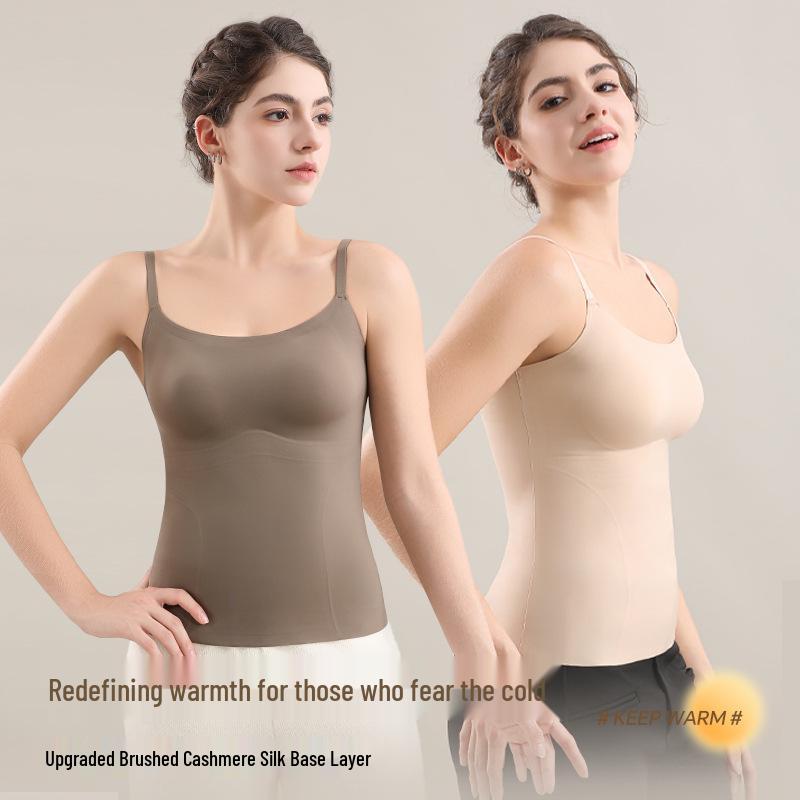 L3 Women's Wool Silk Flannel Base Layer with Bra Pads & Coverage