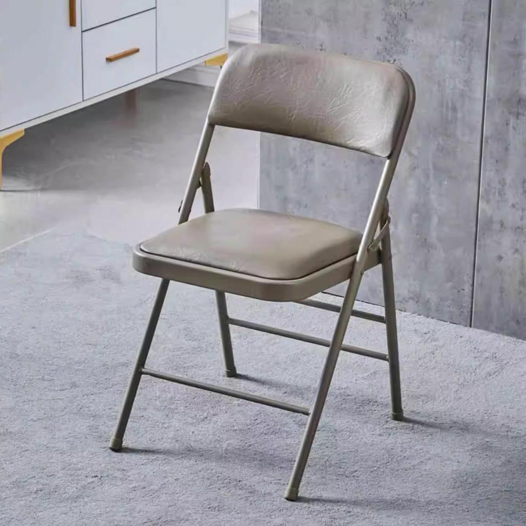 Compact Folding Chair with Backrest for Home, Office, or Dining