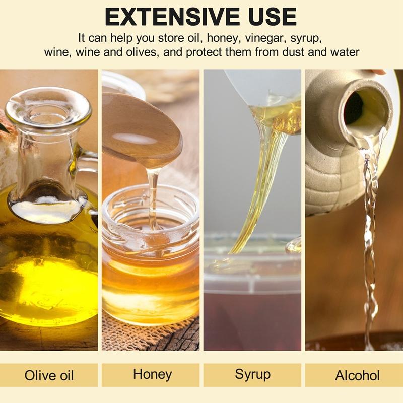 2 Pieces Jar Oil Spout Lid Oil Pour Spout Dispenser Lid Regular Mouth Oil Pour Lid With Caps Compatible With Mason Jar