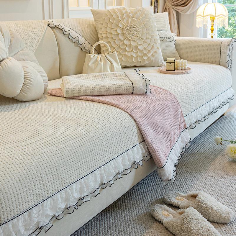 High-end Sofa Cushion In Autumn and Winter, The New Chenille Non-slip Leather Cover and Cloth Cushion Are Universal In All Seasons.