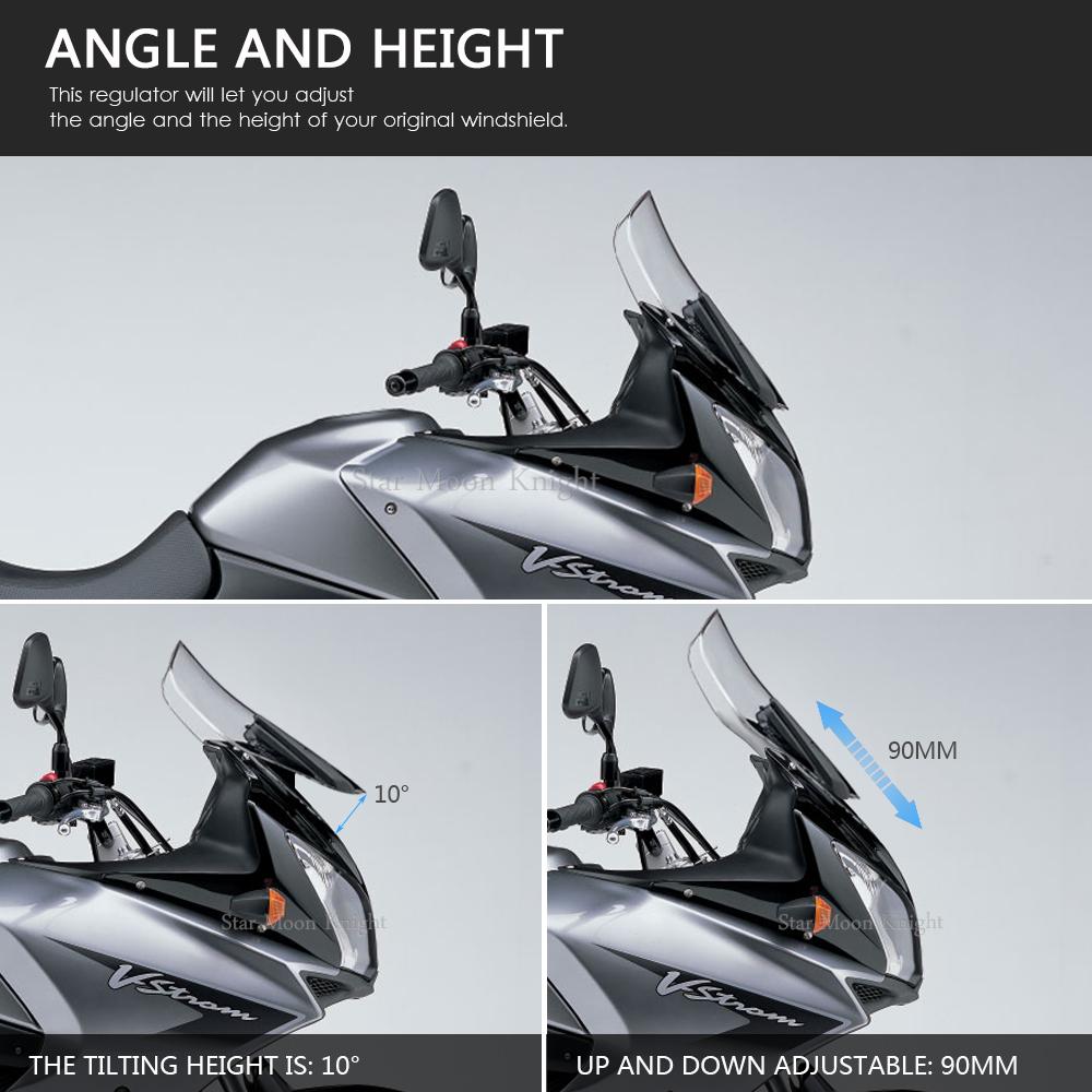 Seřizovače čelního skla Držák držáku čelního skla Soupravy zesílení držáků pro Suzuki Vstrom DL1000 V-strom DL650 DL 650