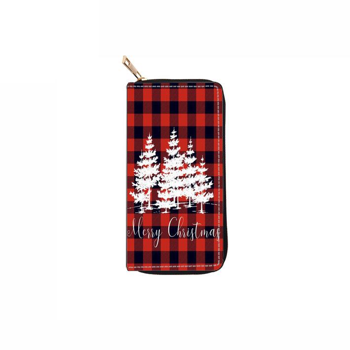 Christmas Long Zipper Wallet Clutch Bag Wallet Change Bag