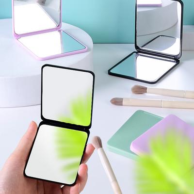 Plastové Skládací Zrcátko Kapesní Mini Přenosné Make-up Zrcátka Cestovní Ruční Malé Zrcátko Toaletní Skládací Kompaktní Kosmetické Nástroje