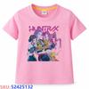 KPop Dämonenjäger Kinder-Cartoon-Print T-Shirt