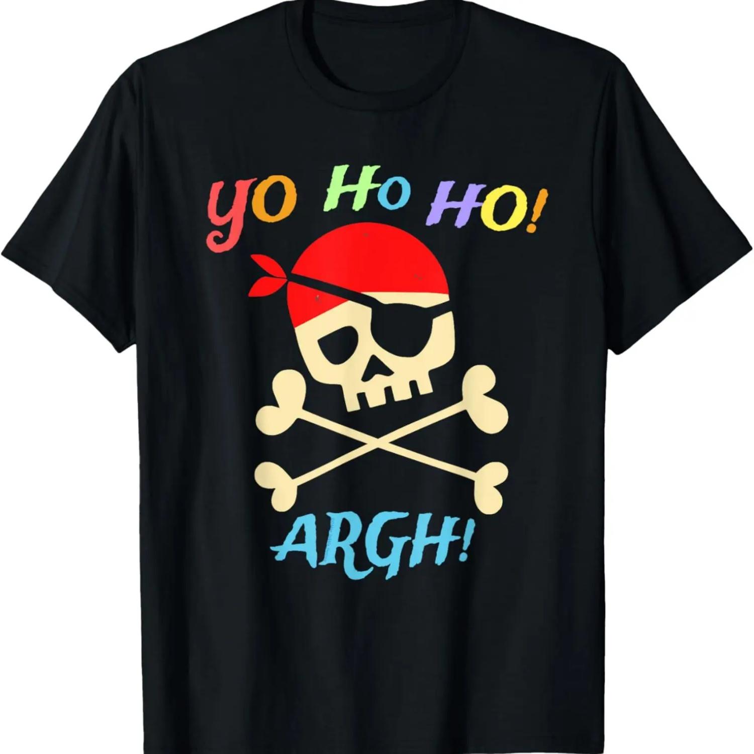 Yo Ho Ho Pirate Argh! Boys and Girls Pirate T-Shirt S