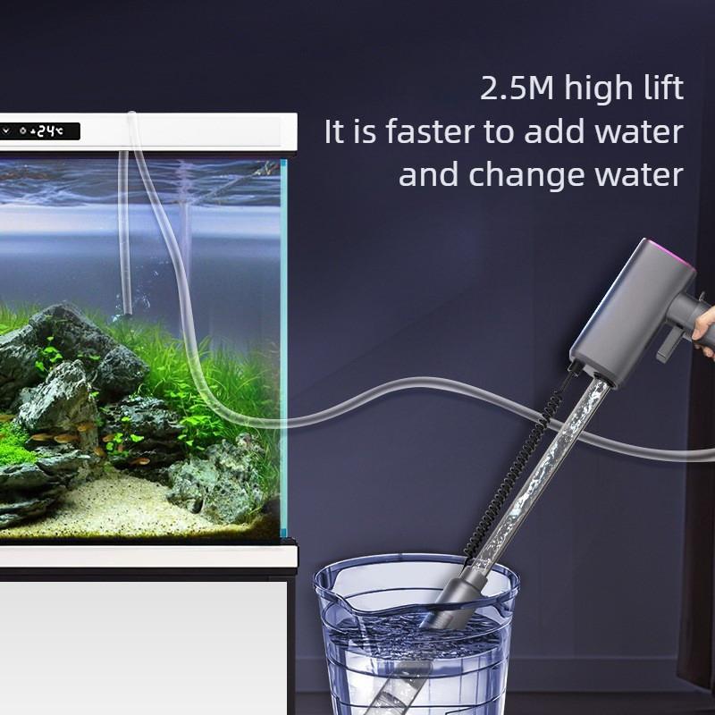 Fish Tank Waste Suction Water Changer Cleaning Tool Automatic Water Extraction Self-Priming Pump Electric Sand Washer