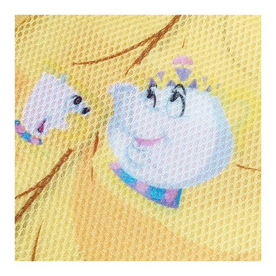 MORIPiLO Laundry Drying Hanger Pillow Stuffed Toy Net Disney Pillow Drying Net Beauty and the Beast Belle Mrs. Potts Approx. 47x57cm Goods Dress