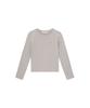 LEI AVERY Basic Cotton Long Sleeve Slim Fit T-Shirt (Brown)