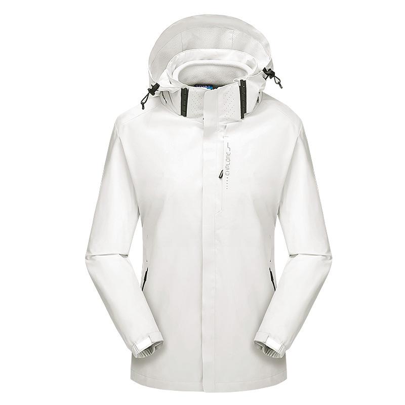 Men's 3-in-1 Detachable Waterproof & Windproof Mountaineering Jacket, Winter Thick Warm Women's Couple Jacket