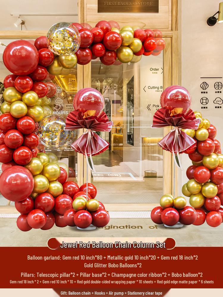 Graduation & Event Balloon Arch Decoration for Yoga Studio or Storefront Background