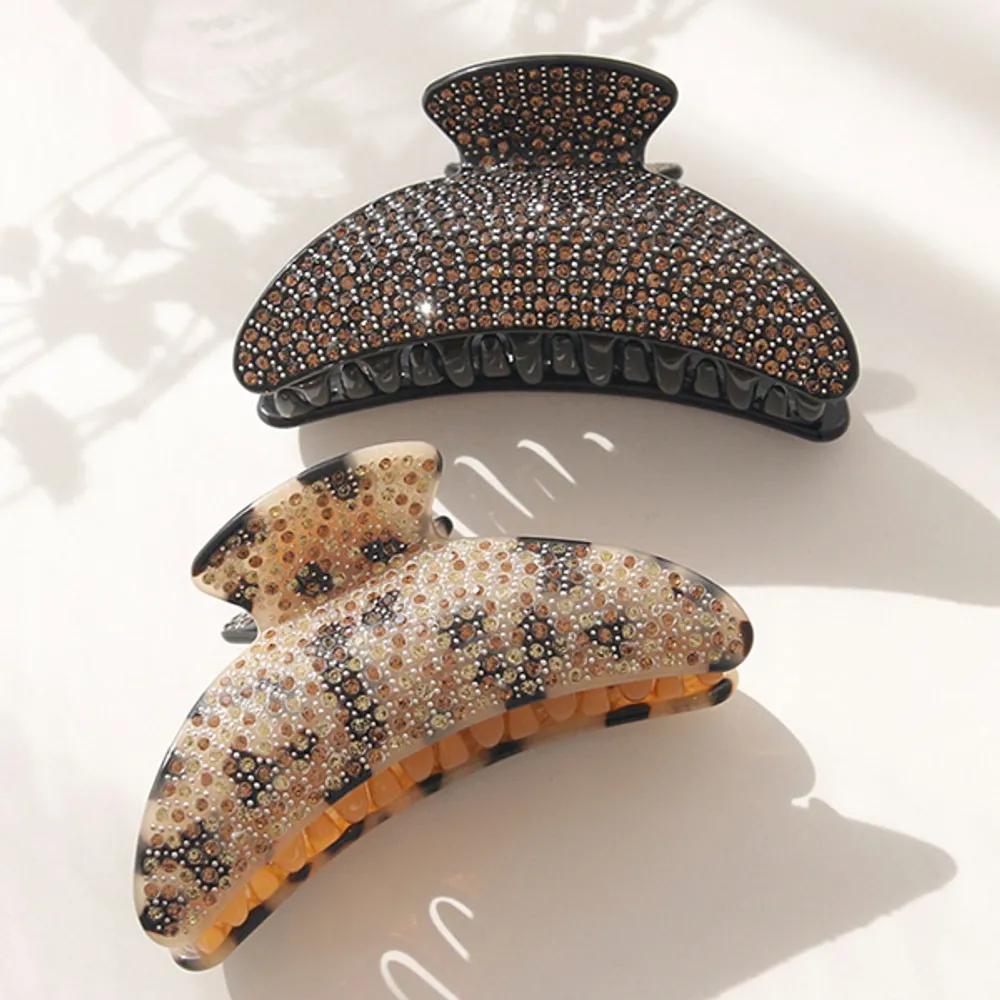 bydaisy Cubic Hair Clip Bh0517 leopard print