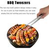 20CM/30CM Home Medical Garden Kitchen Barbecue Tools Long Barbecue Food Pliers Stainless Steel Straight Teeth Tweezers Practical