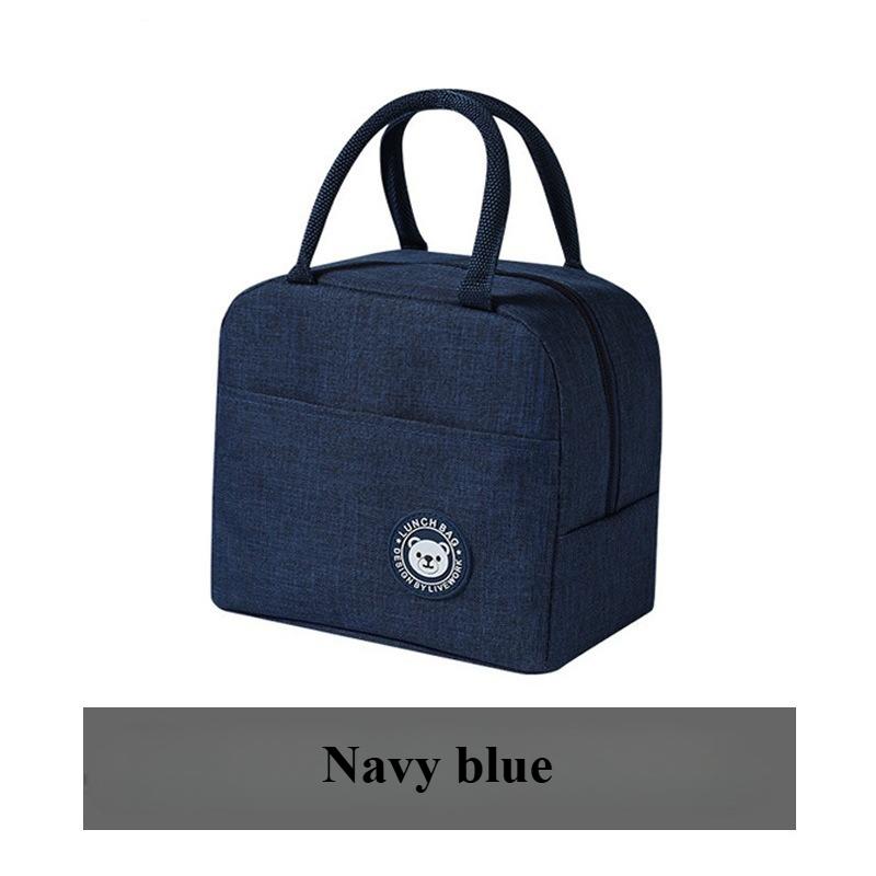 

Reusable Adult Insulated Lunch Bag,Corrosion-resistant Cool Large Capacity Lunch Tote Bag,Suitable for Office/travel/picnic темно-синього кольору