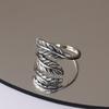 Buyee 925 Sterling Silver Small Ring Finger Excellent Feather Sweet Open Ring for Woman Fashion Party Fine Jewelry Circle Gift