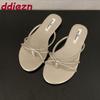 Fashion Fashion Round Toe Ladies Flats Slippers Sandals Shoes Summer Beach Female Slides Footwear Women Flats Slippers Shoes Flip flops